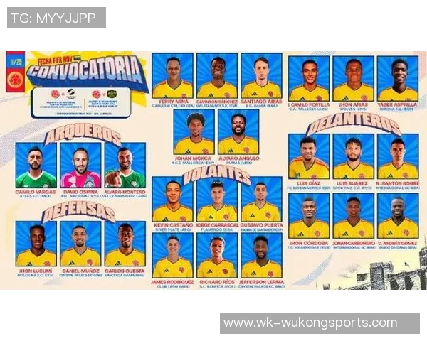 哥伦比亚国家队最新名单公布J罗路易斯迪亚斯等球星入选